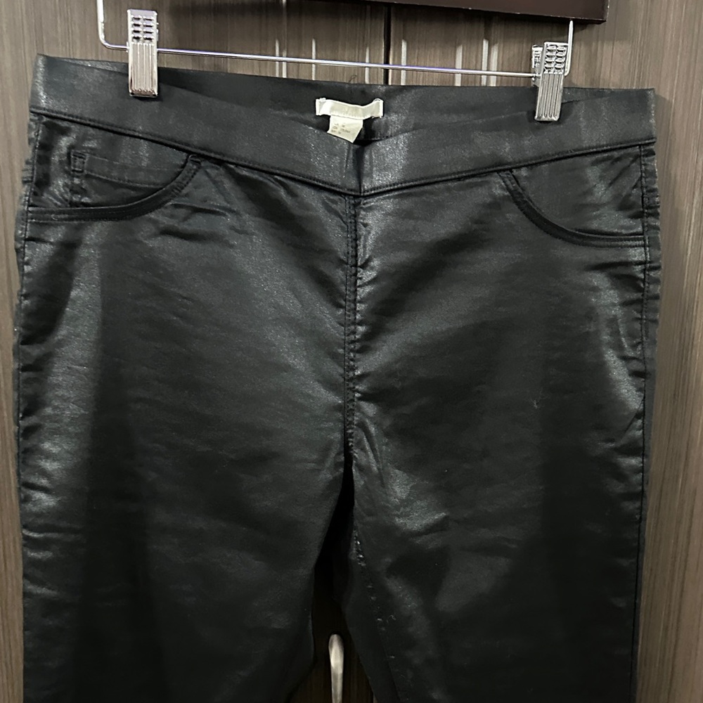 H&M Black Faux Leather Trousers - Picture 3 of 7